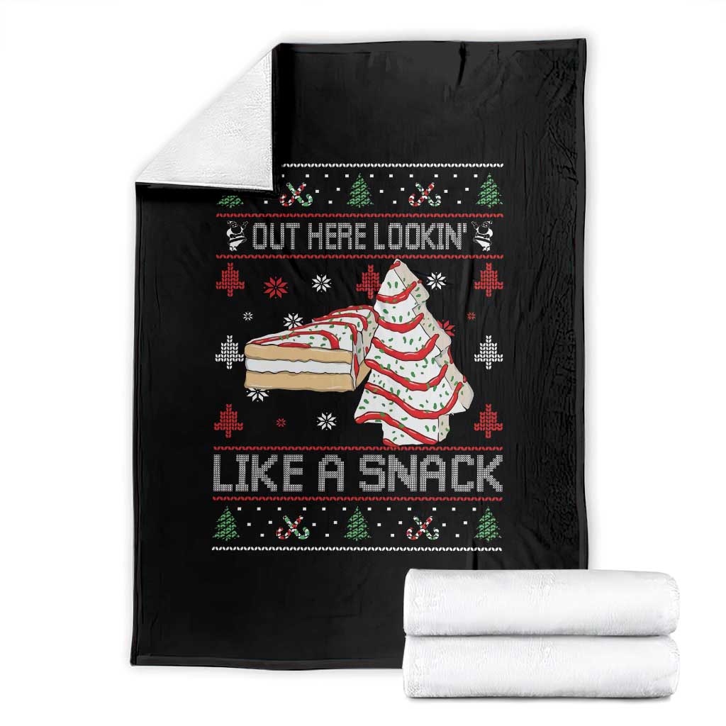 Debbies Christmas Tree Cake Throw Blanket Out Here Lookin Like A Snack - Wonder Print Shop