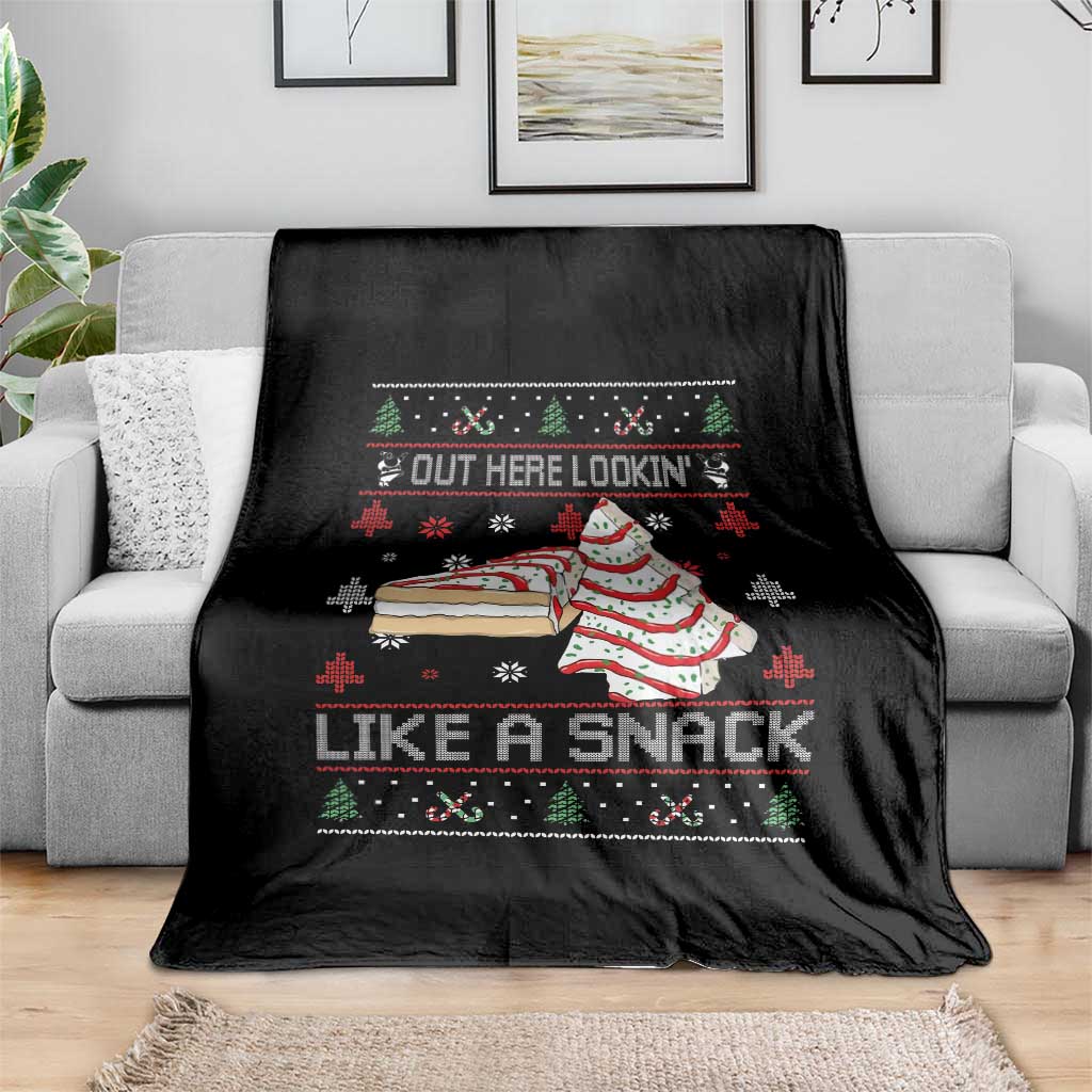 Debbies Christmas Tree Cake Throw Blanket Out Here Lookin Like A Snack - Wonder Print Shop