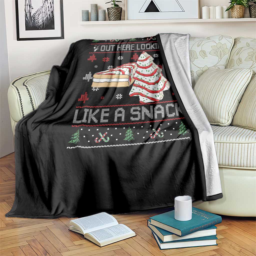 Debbies Christmas Tree Cake Throw Blanket Out Here Lookin Like A Snack - Wonder Print Shop