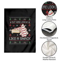 Debbies Christmas Tree Cake Garden Flag Out Here Lookin Like A Snack - Wonder Print Shop