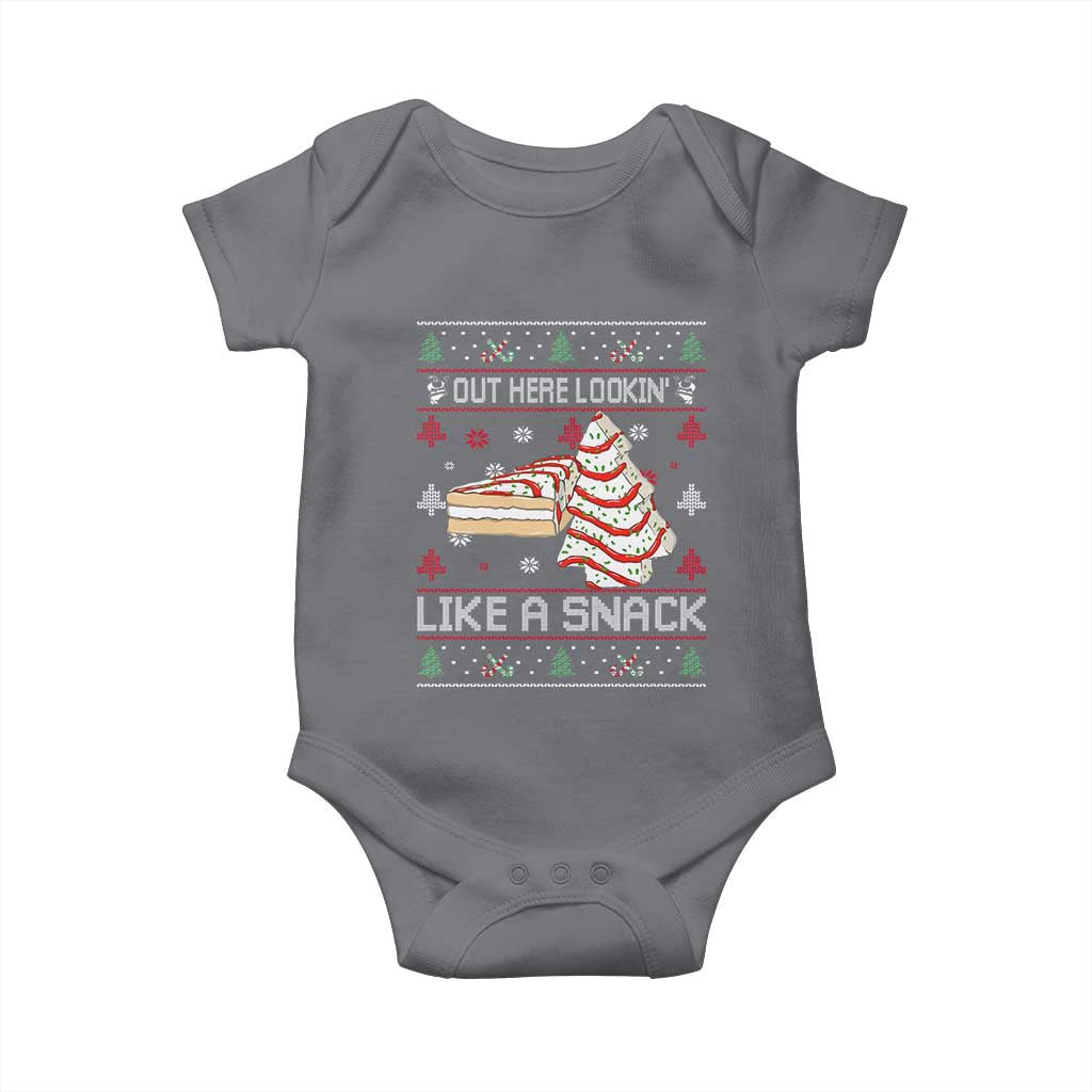 Debbies Christmas Tree Cake Baby Onesie Out Here Lookin Like A Snack - Wonder Print Shop