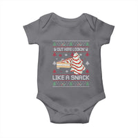 Debbies Christmas Tree Cake Baby Onesie Out Here Lookin Like A Snack - Wonder Print Shop