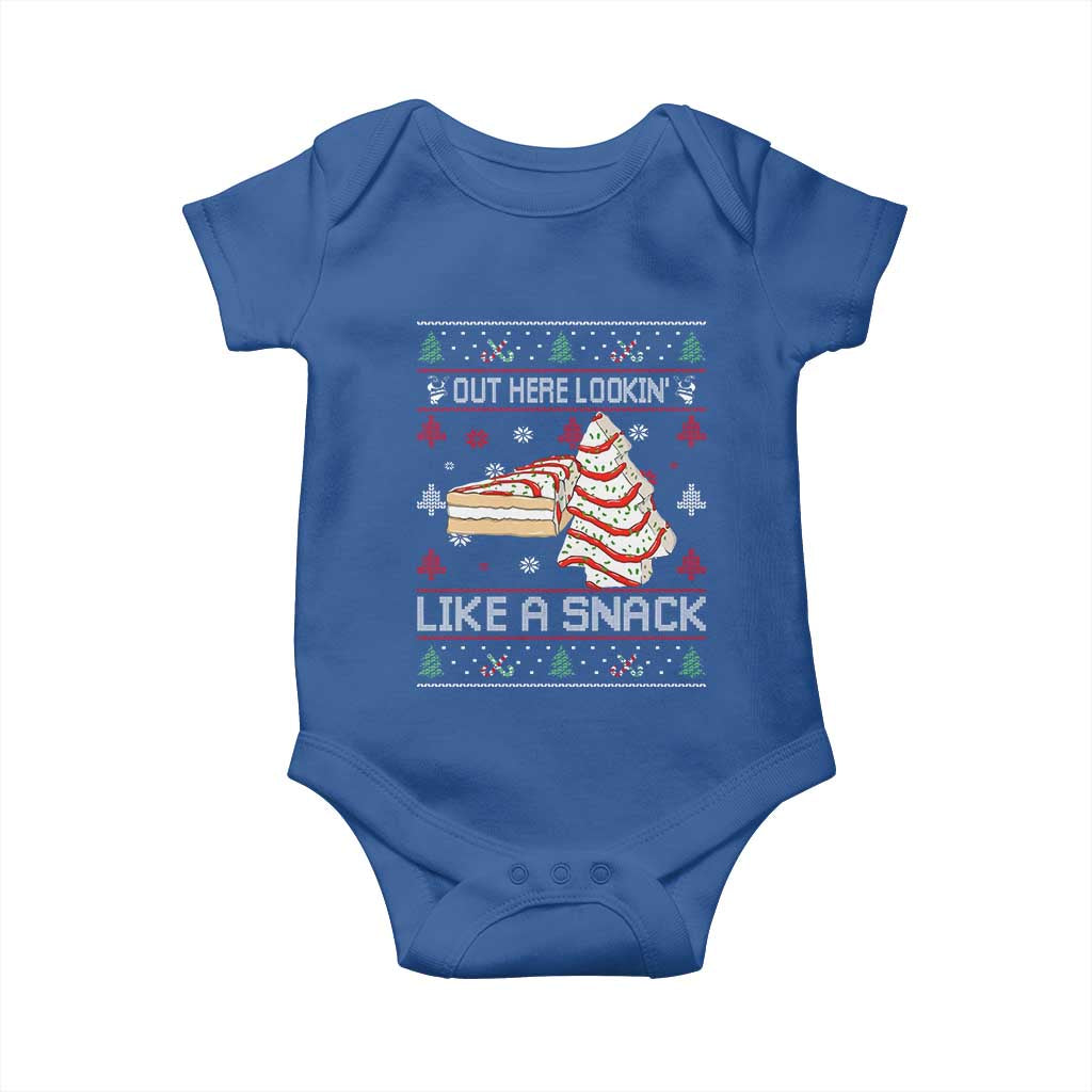 Debbies Christmas Tree Cake Baby Onesie Out Here Lookin Like A Snack - Wonder Print Shop