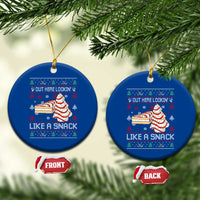 Debbies Christmas Tree Cake Ceramic Ornament Out Here Lookin Like A Snack - Wonder Print Shop