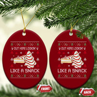 Debbies Christmas Tree Cake Ceramic Ornament Out Here Lookin Like A Snack - Wonder Print Shop