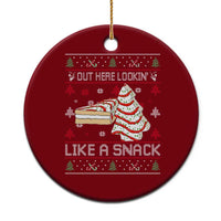 Debbies Christmas Tree Cake Ceramic Ornament Out Here Lookin Like A Snack - Wonder Print Shop