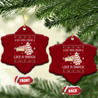 Debbies Christmas Tree Cake Ceramic Ornament Out Here Lookin Like A Snack - Wonder Print Shop