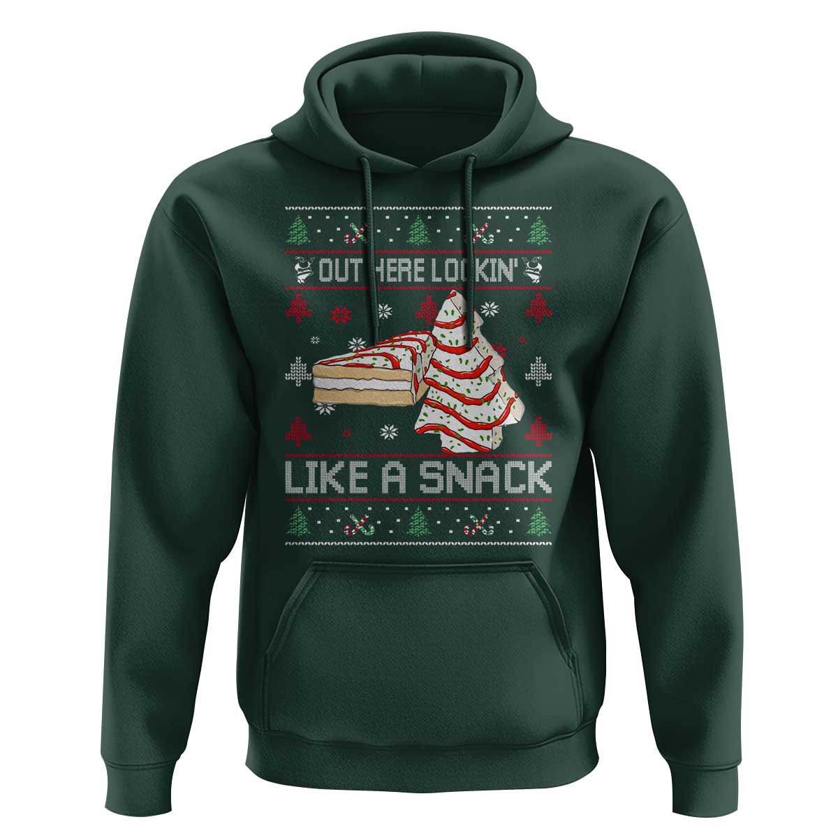 Debbies Christmas Tree Cake Hoodie Out Here Lookin Like A Snack - Wonder Print Shop