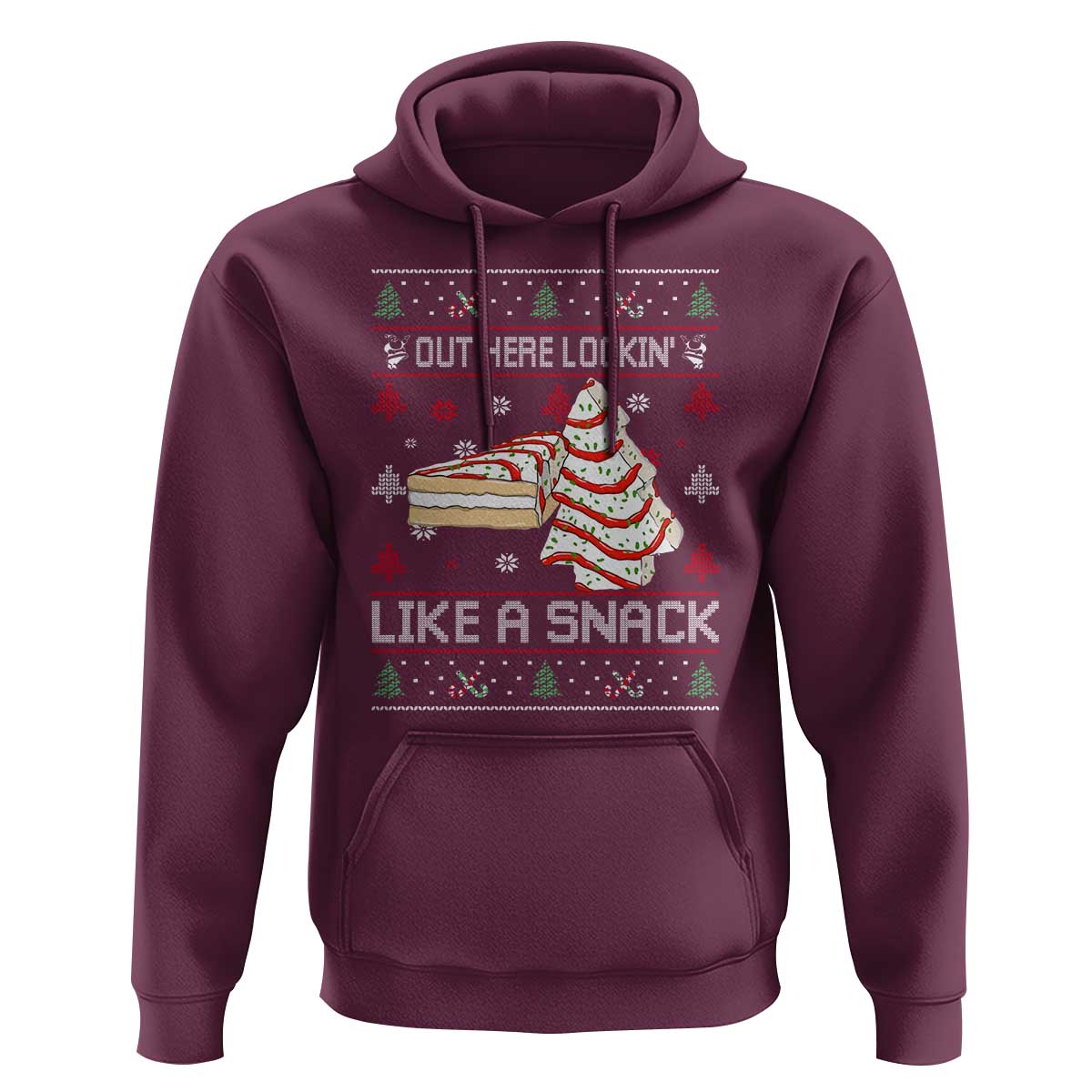 Debbies Christmas Tree Cake Hoodie Out Here Lookin Like A Snack - Wonder Print Shop