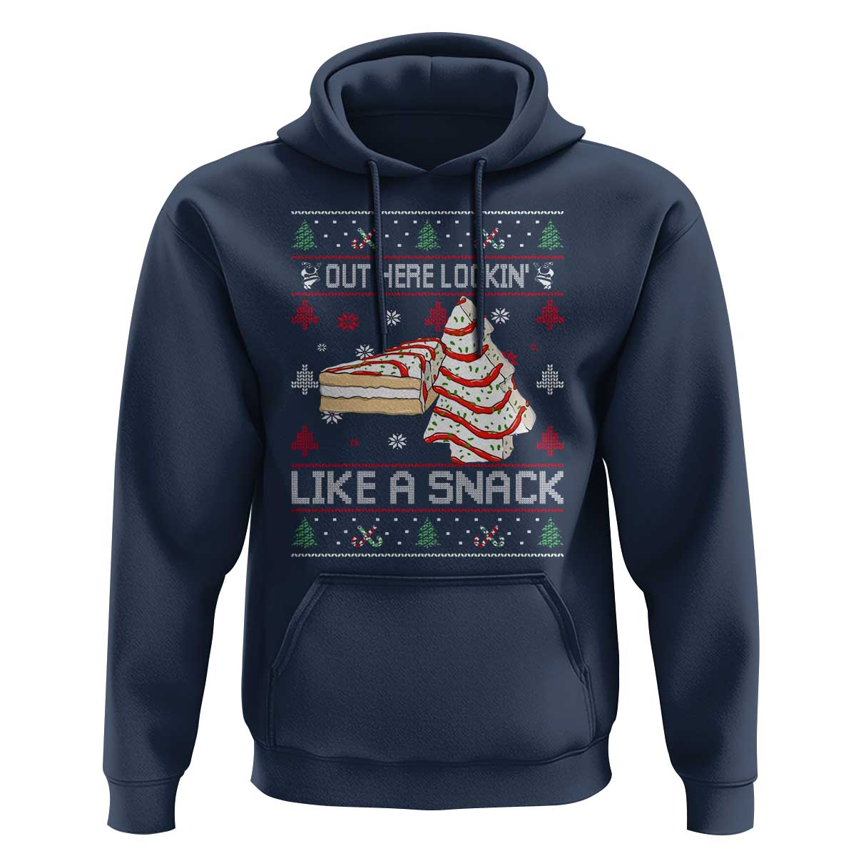Debbies Christmas Tree Cake Hoodie Out Here Lookin Like A Snack - Wonder Print Shop