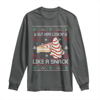 Debbies Christmas Tree Cake Long Sleeve Shirt Out Here Lookin Like A Snack - Wonder Print Shop