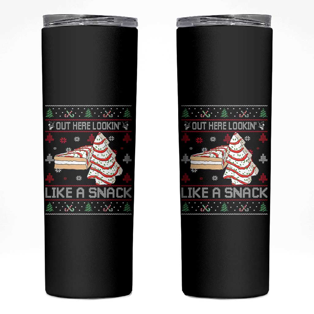 Debbies Christmas Tree Cake Skinny Tumbler Out Here Lookin Like A Snack - Wonder Print Shop
