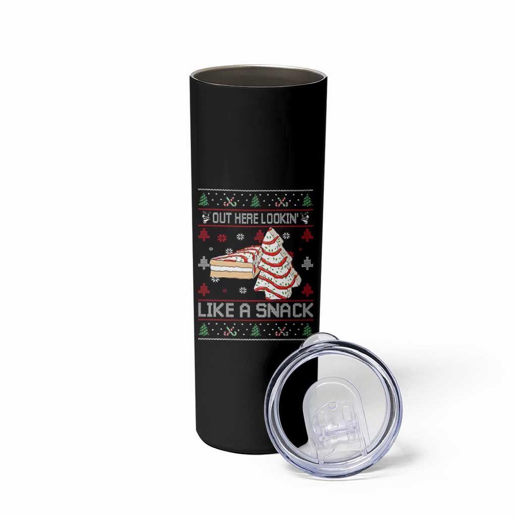 Debbies Christmas Tree Cake Skinny Tumbler Out Here Lookin Like A Snack - Wonder Print Shop