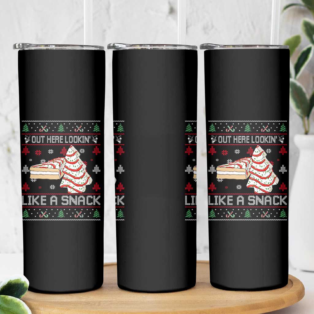 Debbies Christmas Tree Cake Skinny Tumbler Out Here Lookin Like A Snack - Wonder Print Shop