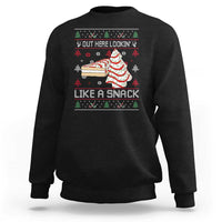 Debbies Christmas Tree Cake Sweatshirt Out Here Lookin Like A Snack - Wonder Print Shop