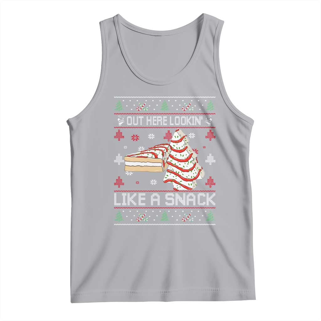 Debbies Christmas Tree Cake Tank Top Out Here Lookin Like A Snack - Wonder Print Shop
