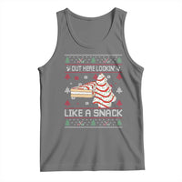 Debbies Christmas Tree Cake Tank Top Out Here Lookin Like A Snack - Wonder Print Shop