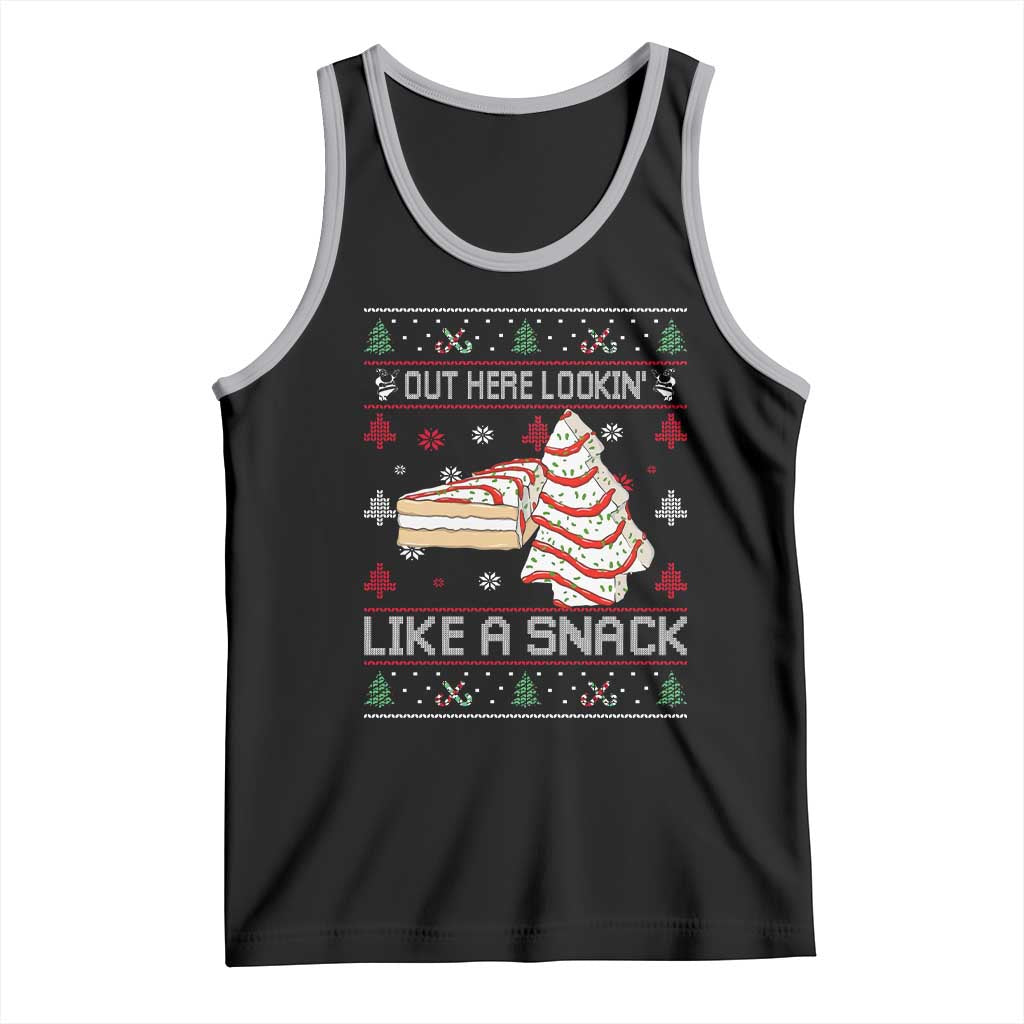 Debbies Christmas Tree Cake Tank Top Out Here Lookin Like A Snack - Wonder Print Shop