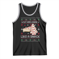 Debbies Christmas Tree Cake Tank Top Out Here Lookin Like A Snack - Wonder Print Shop