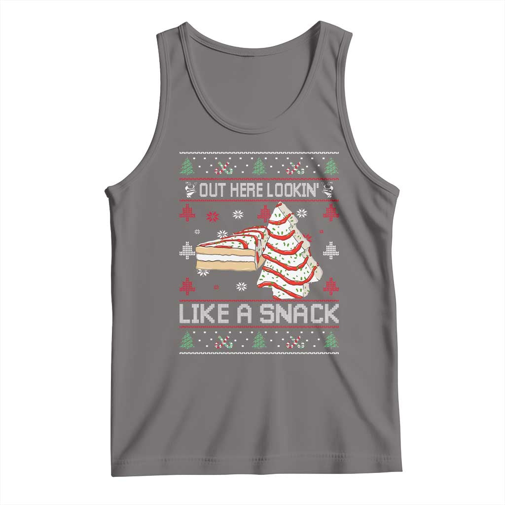 Debbies Christmas Tree Cake Tank Top Out Here Lookin Like A Snack - Wonder Print Shop