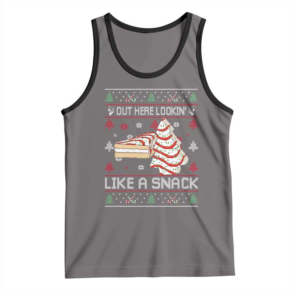 Debbies Christmas Tree Cake Tank Top Out Here Lookin Like A Snack - Wonder Print Shop