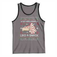 Debbies Christmas Tree Cake Tank Top Out Here Lookin Like A Snack - Wonder Print Shop