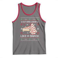 Debbies Christmas Tree Cake Tank Top Out Here Lookin Like A Snack - Wonder Print Shop