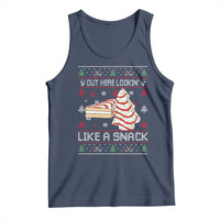 Debbies Christmas Tree Cake Tank Top Out Here Lookin Like A Snack - Wonder Print Shop