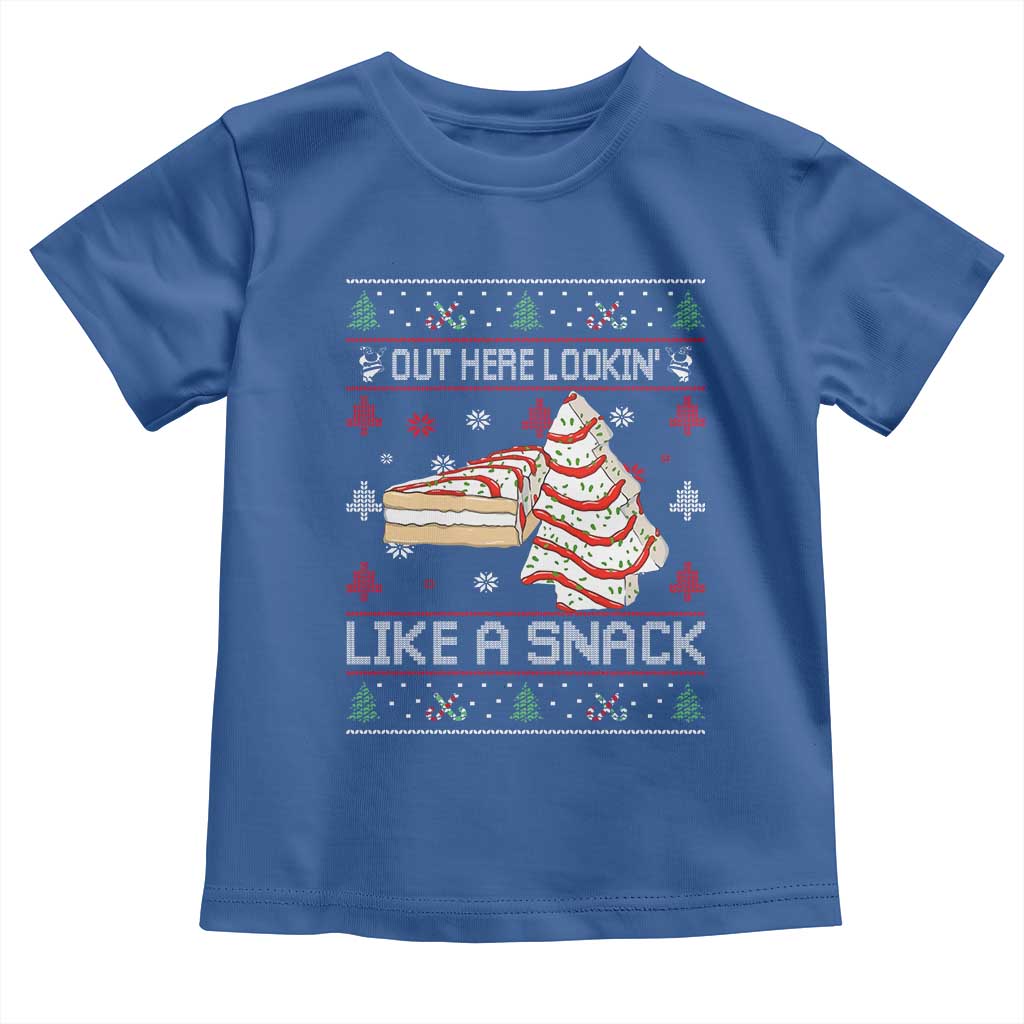 Debbies Christmas Tree Cake Toddler T Shirt Out Here Lookin Like A Snack - Wonder Print Shop