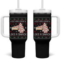 Debbies Christmas Tree Cake Tumbler With Handle Out Here Lookin Like A Snack - Wonder Print Shop