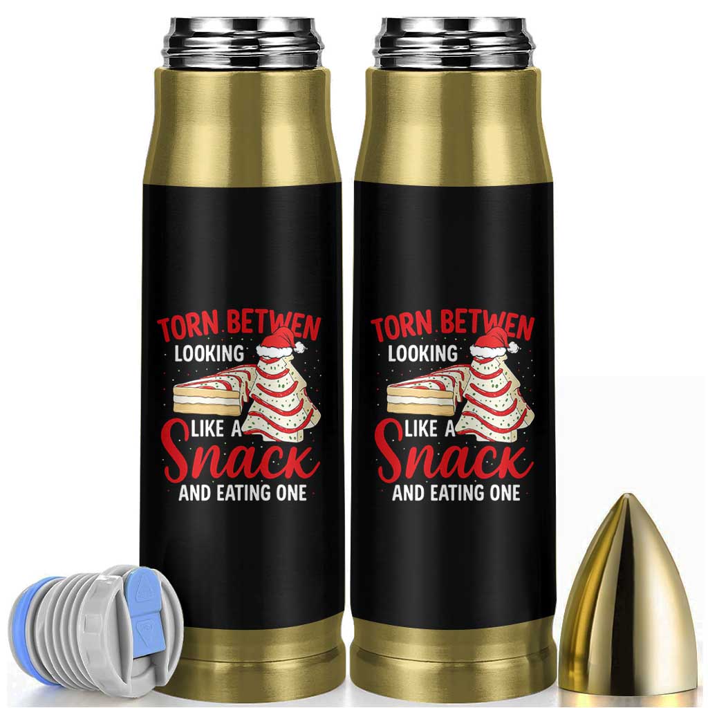 Torn Between Looking Like A Snack Or Eating One Christmas Bullet Tumbler Debbies Tree Cake - Wonder Print Shop