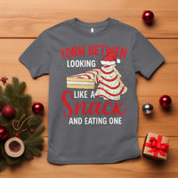Torn Between Looking Like A Snack Or Eating One Christmas T Shirt Debbies Tree Cake - Wonder Print Shop