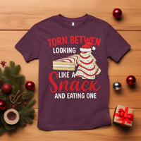 Torn Between Looking Like A Snack Or Eating One Christmas T Shirt Debbies Tree Cake - Wonder Print Shop