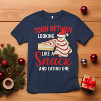 Torn Between Looking Like A Snack Or Eating One Christmas T Shirt Debbies Tree Cake - Wonder Print Shop