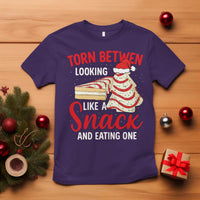 Torn Between Looking Like A Snack Or Eating One Christmas T Shirt Debbies Tree Cake - Wonder Print Shop
