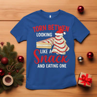 Torn Between Looking Like A Snack Or Eating One Christmas T Shirt Debbies Tree Cake - Wonder Print Shop