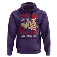 Torn Between Looking Like A Snack Or Eating One Christmas Hoodie Debbies Tree Cake - Wonder Print Shop
