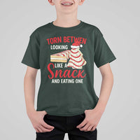 Torn Between Looking Like A Snack Or Eating One Christmas T Shirt For Kid Debbies Tree Cake - Wonder Print Shop