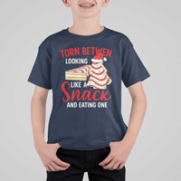 Torn Between Looking Like A Snack Or Eating One Christmas T Shirt For Kid Debbies Tree Cake - Wonder Print Shop
