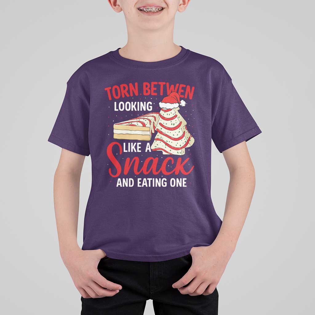 Torn Between Looking Like A Snack Or Eating One Christmas T Shirt For Kid Debbies Tree Cake - Wonder Print Shop