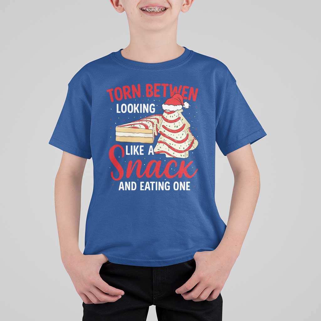 Torn Between Looking Like A Snack Or Eating One Christmas T Shirt For Kid Debbies Tree Cake - Wonder Print Shop