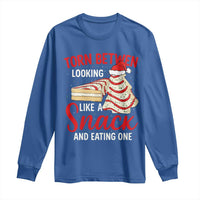 Torn Between Looking Like A Snack Or Eating One Christmas Long Sleeve Shirt Debbies Tree Cake - Wonder Print Shop