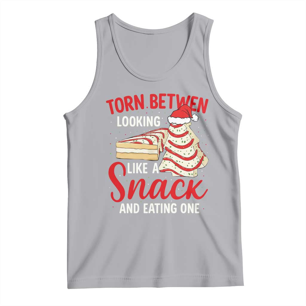Torn Between Looking Like A Snack Or Eating One Christmas Tank Top Debbies Tree Cake - Wonder Print Shop