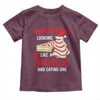 Torn Between Looking Like A Snack Or Eating One Christmas Toddler T Shirt Debbies Tree Cake - Wonder Print Shop