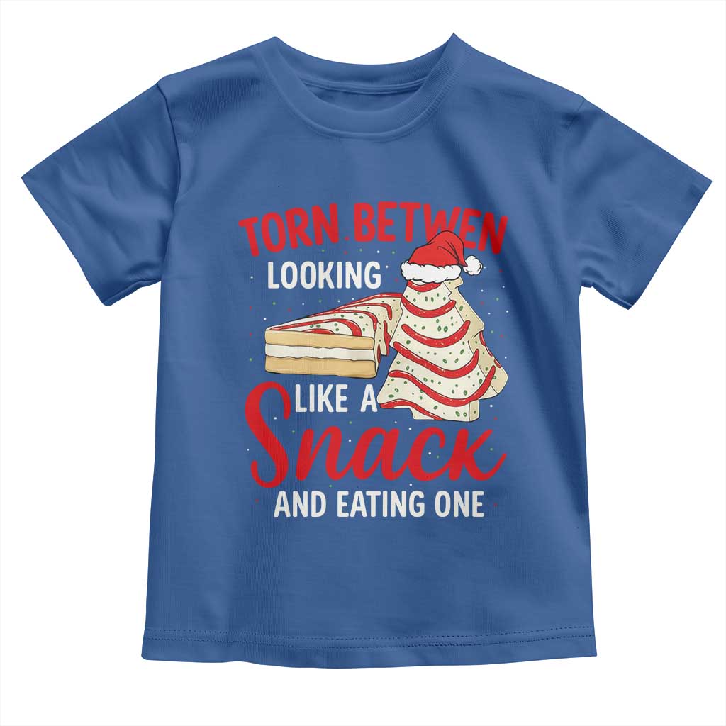 Torn Between Looking Like A Snack Or Eating One Christmas Toddler T Shirt Debbies Tree Cake - Wonder Print Shop