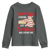 Torn Between Looking Like A Snack Or Eating One Christmas Youth Sweatshirt Debbies Tree Cake - Wonder Print Shop
