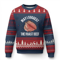 Funny Dank Meme Ugly Christmas Sweater May I Suggest The Roast Beef - Wonder Print Shop