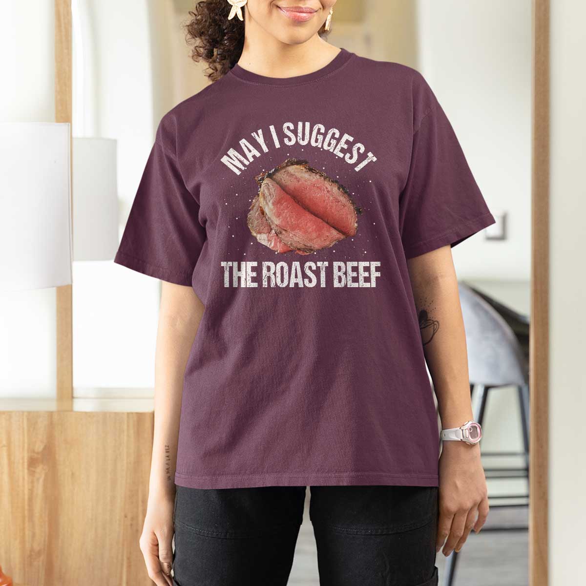 Funny Dank Meme T Shirt For Women May I Suggest The Roast Beef - Wonder Print Shop