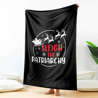 Sleigh The Patriarchy Throw Blanket Feminist Christmas Womens Rights - Wonder Print Shop