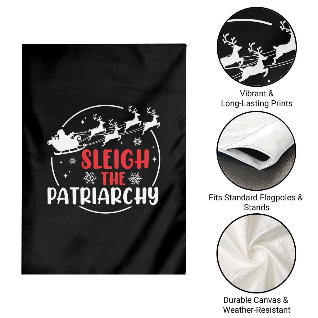 Sleigh The Patriarchy Garden Flag Feminist Christmas Womens Rights - Wonder Print Shop